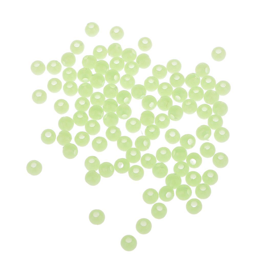 200 Pieces Plastic Luminous Fishing Beads Set Sea Fishing Beads Lure Tackle