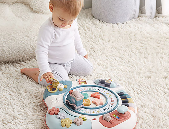 Đồ Chơi Bàn Nhạc Học Chữ Đa Tương Tác Alphabet Learning Table - KUB