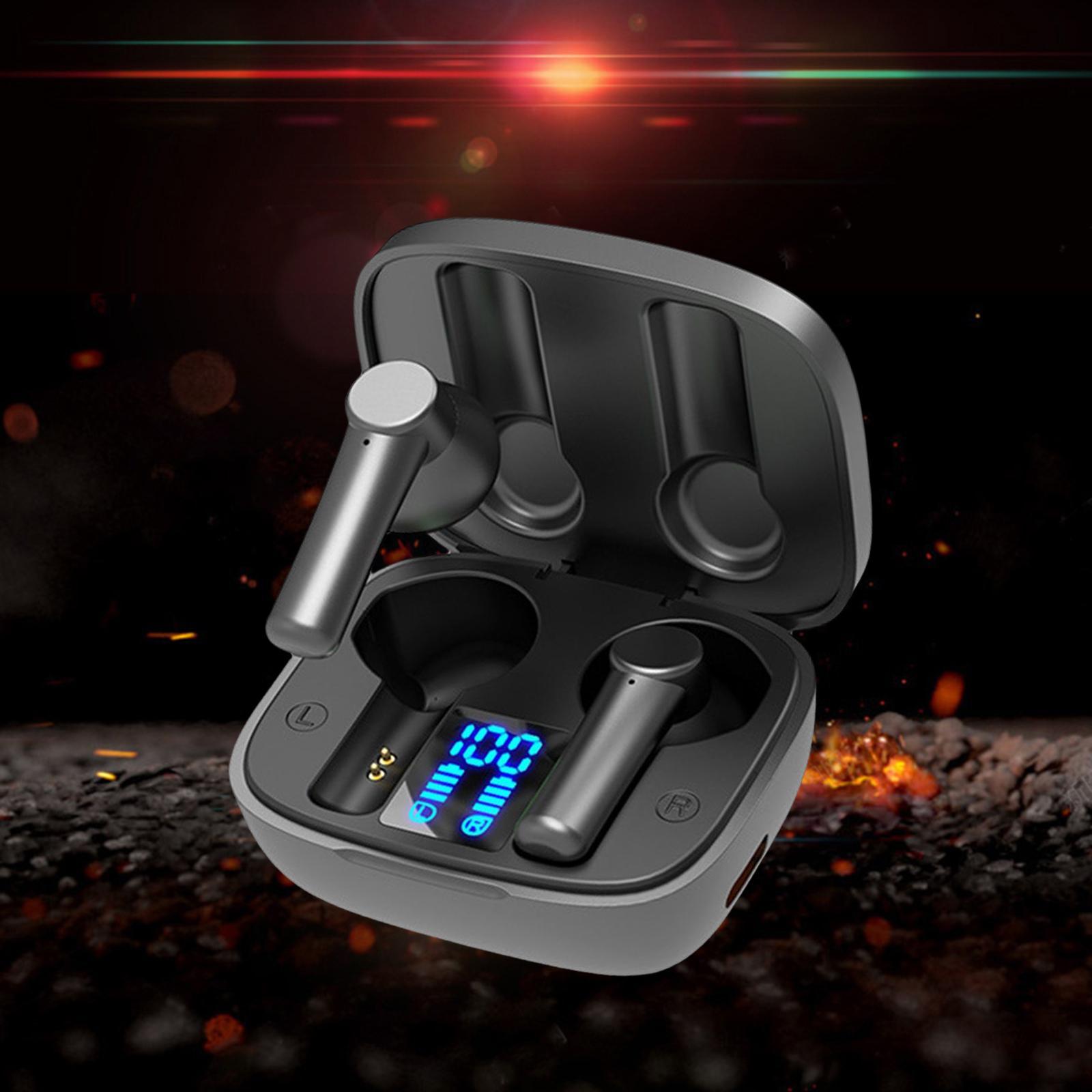 True Wireless Headphones Built in Microphone for Running Black