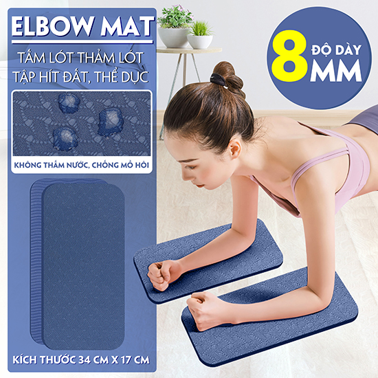 Miếng lót,Đệm Lót Khủy Tay dày 8mm, 2 màu - Gối Tập Yoga, Đệm PAD Cao Su Hỗ Trợ Giảm Đau Đầu Gối và Các Tư Thế YOGA