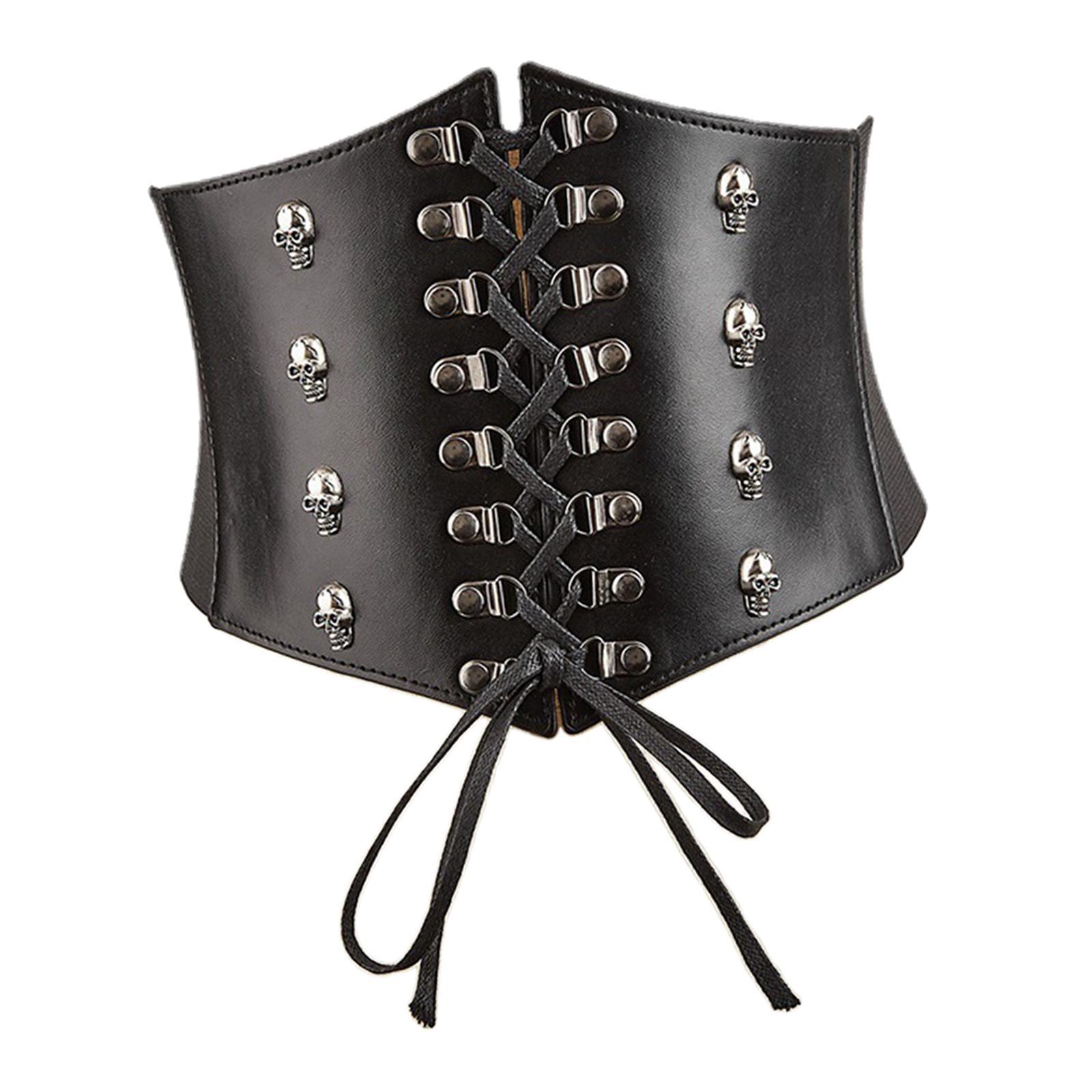 Women's Elastic Stretchy Wide Waist  Belt Fashion Dress Waistband Brown