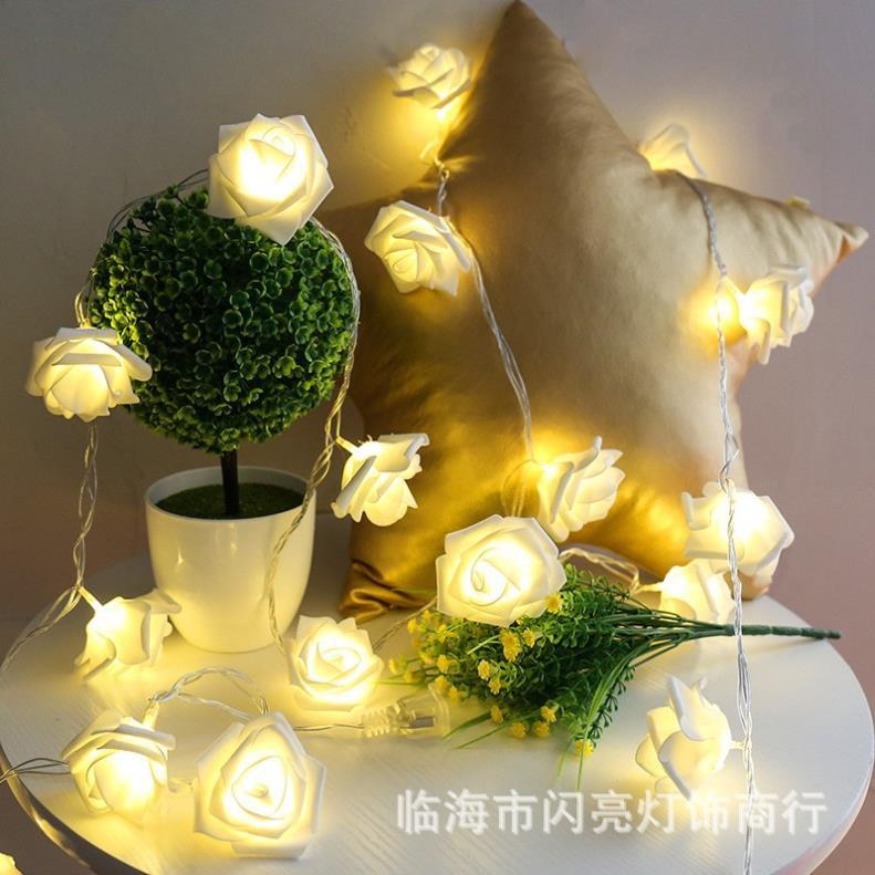 [GDSG12] Đèn led trang trí nhà cửa [SIÊU XINH] Đèn led trang trí chuỗi kiểu hoa hồng