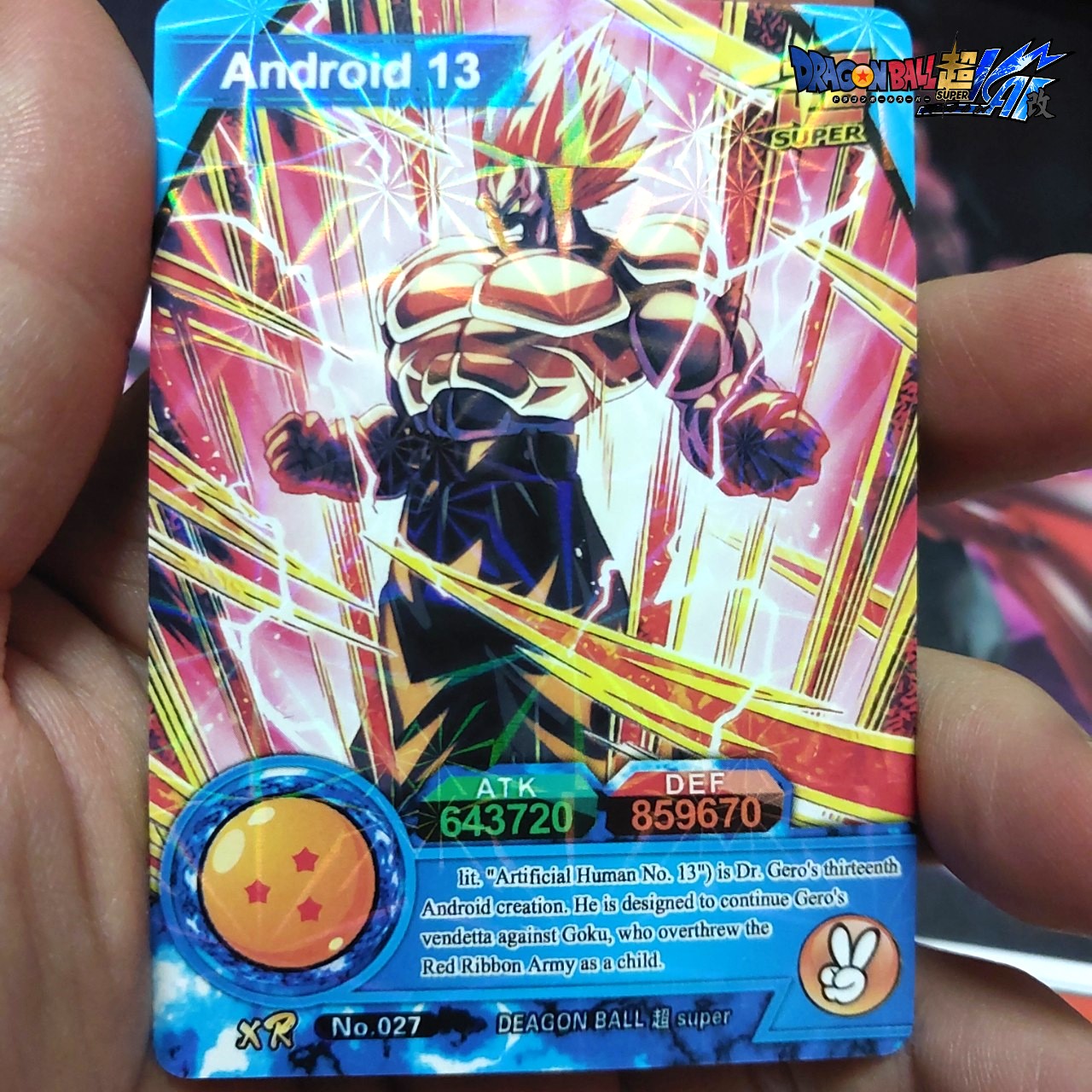 Card Dragon ball Blue Android 13 XR 27 người máy sinh học 1459 NF5 1-19