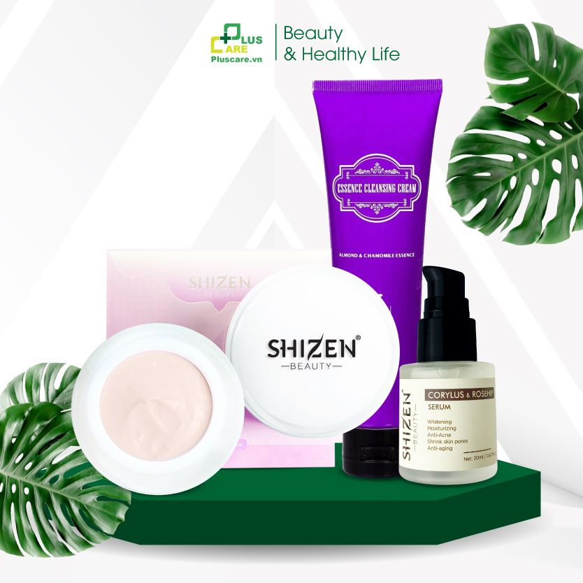 Comdo nạp năng lượng cho da: KEM DƯỠNG DA SHIZEN COLLAGEN SEAWEED + SERUM CORYLUS & ROSEHIP + SỬA RỬA MẶT ESSENCE CLEANS