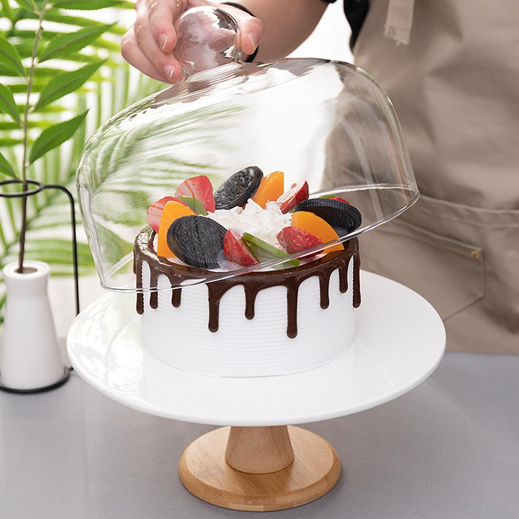 Glass Cover Serving Tray Cake Stand Plate for Birthday Party Muffin Appetizer Bread Fruit Decor