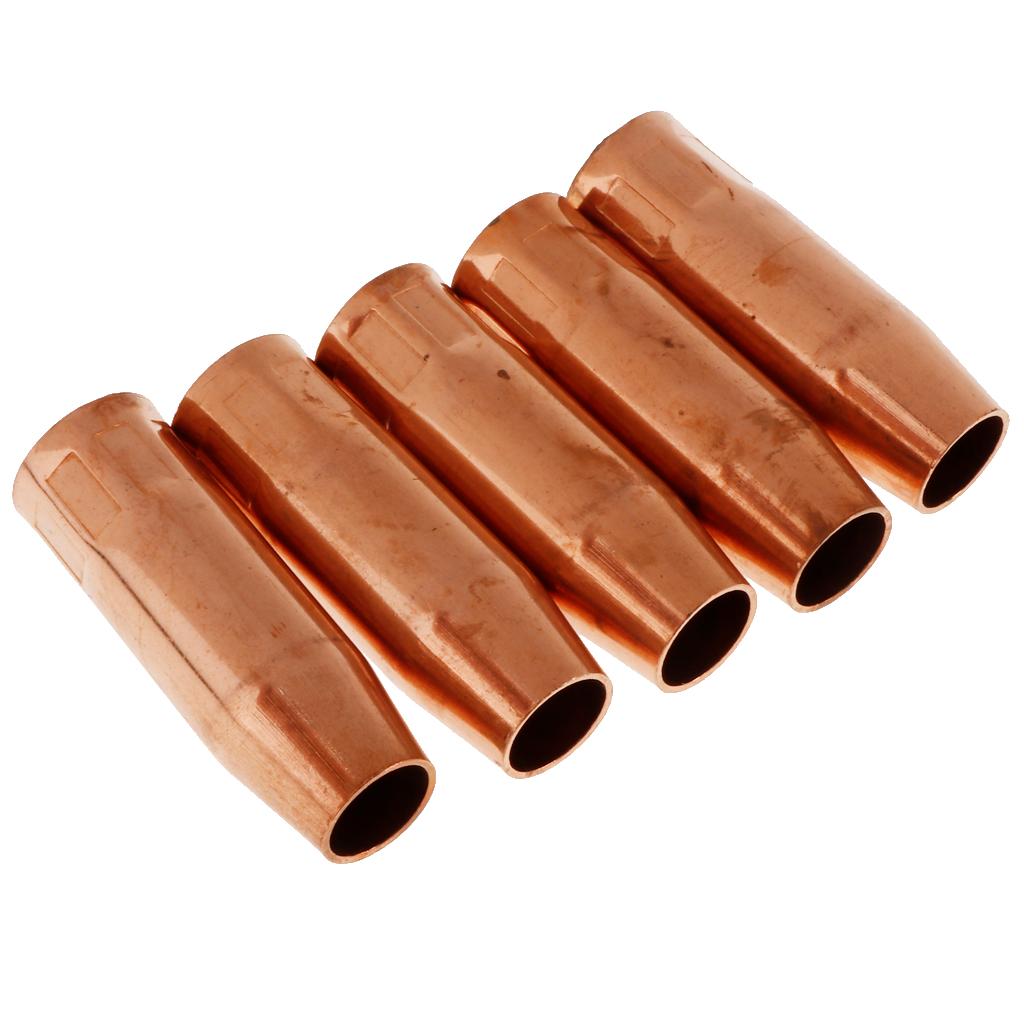 5 Piece 15AK MIG/MAG Welding Torch Contact Tip Gas Nozzle Copper 1.0