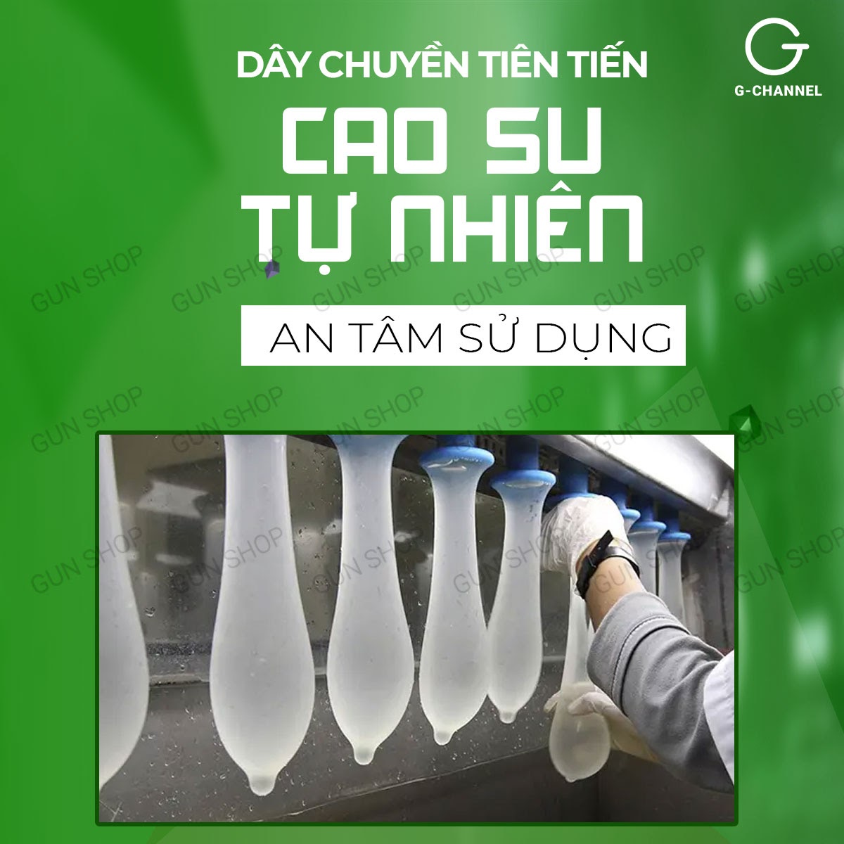 Bao cao su OKHQ - Hương bạc hà kèm 1 chiếc BCS Gun Super Thin