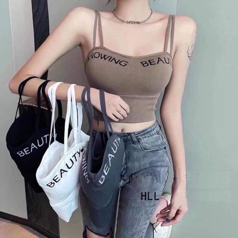 Áo bra croptop dây kép nâng ngực siêu đẹp