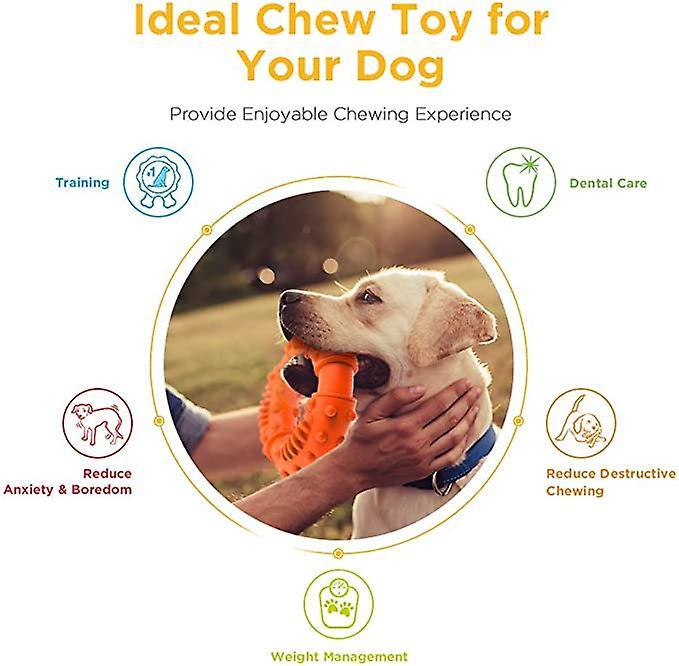 Chó Đồ chơi Bite Bite Chống và Chó Cao su Chó Molar Vòng Molar 1 mảnh màu cam