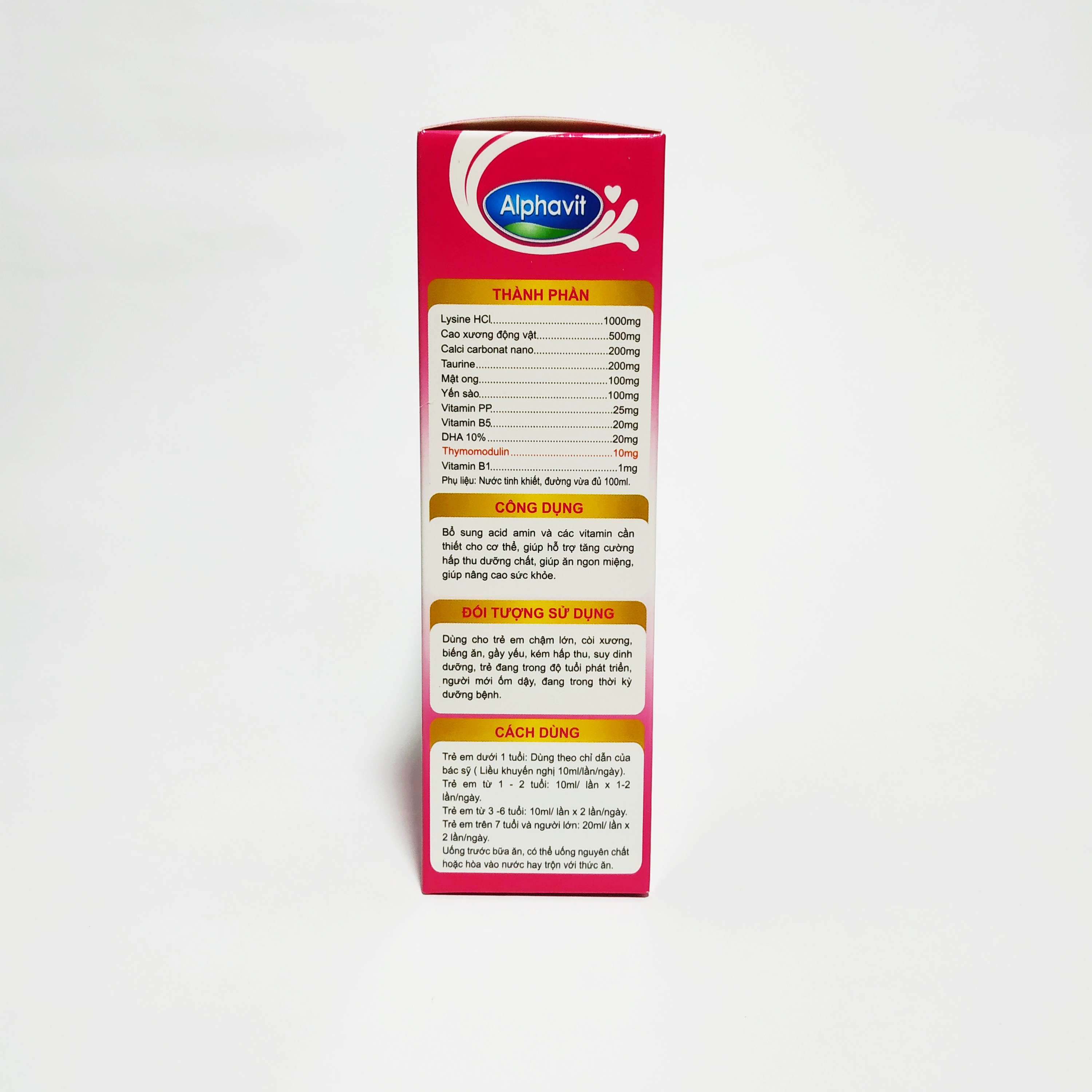 Siro Alphavit Ăn Ngon Ngủ Tốt - Giúp Bé Ăn Ngon Ngủ Tốt - Tăng Hấp Thu - Tăng Cường Sức Đề Kháng - Hộp 20 Ống Nhựa Bẻ