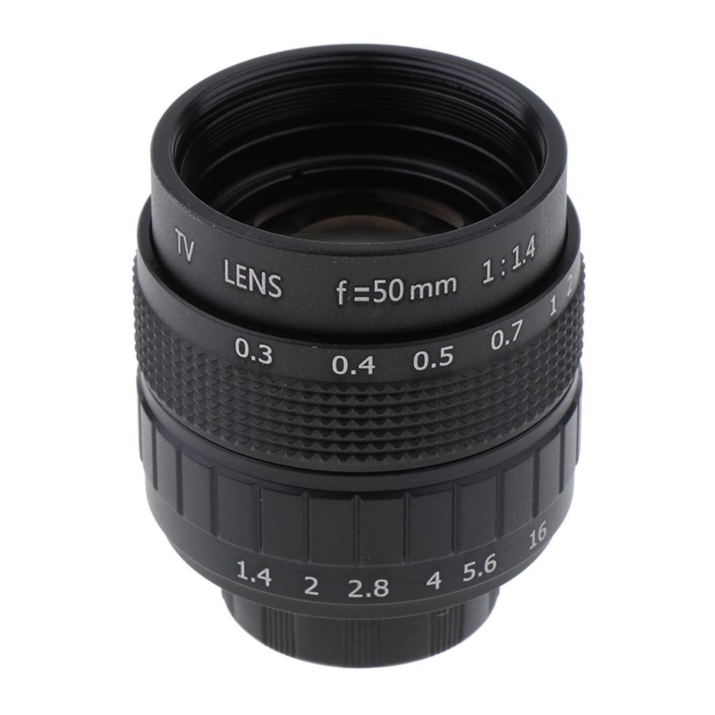 CCTV Lens +C Mount Adapter +2 Macro Rings, 50mm f1.4 for Q Cameras #1