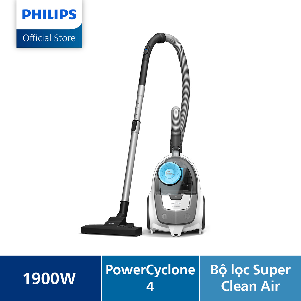 Máy hút bụi có hộc chứa PHILIPS XB2023 /01 1800W - Hàng Chính Hãng