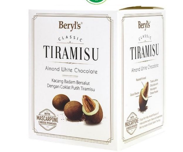 Sô cô la Beryl's Tiramisu Almond White Chocolate 100g