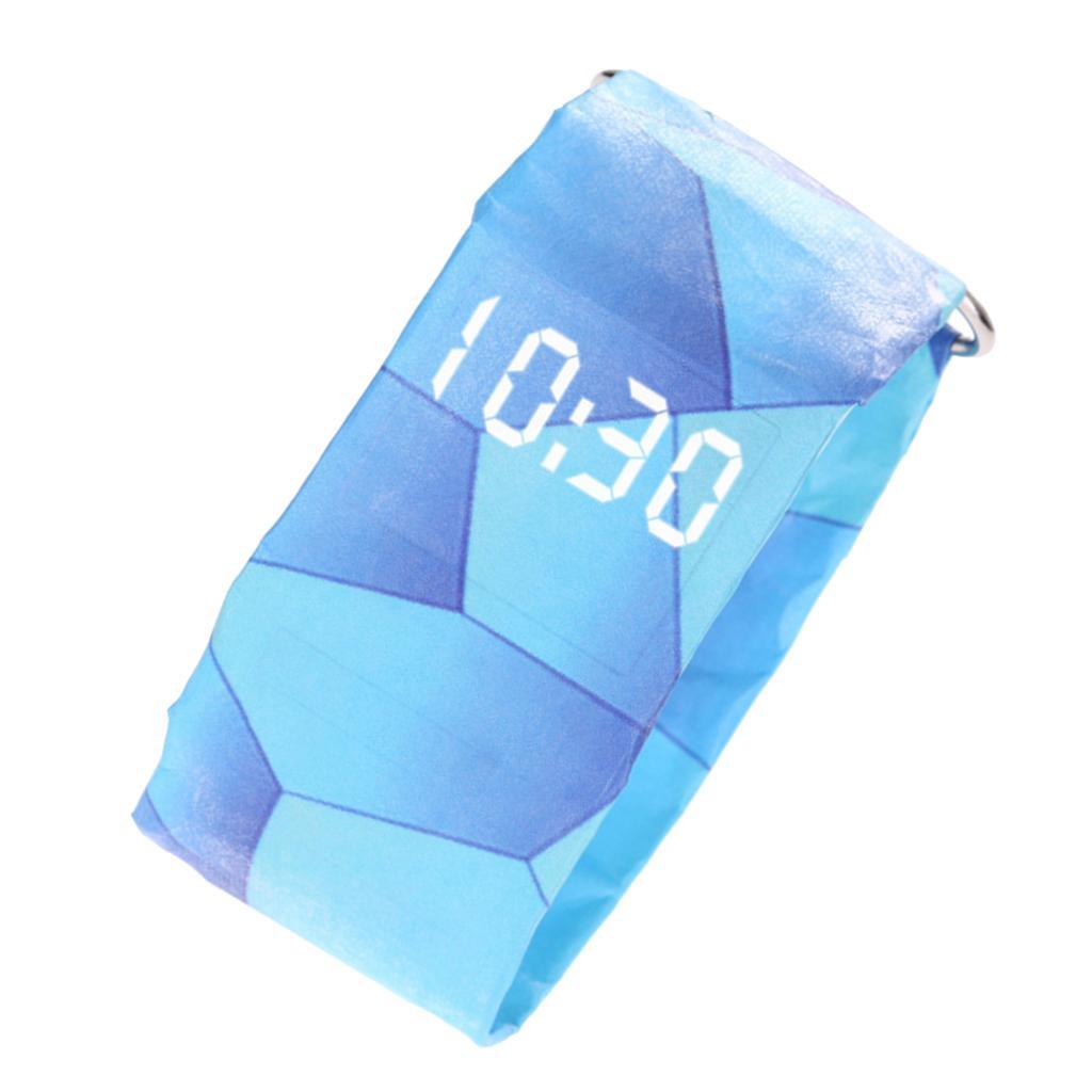 Adult Kids Digital LED Waterproof Paper Wrist Watch Lae Mae