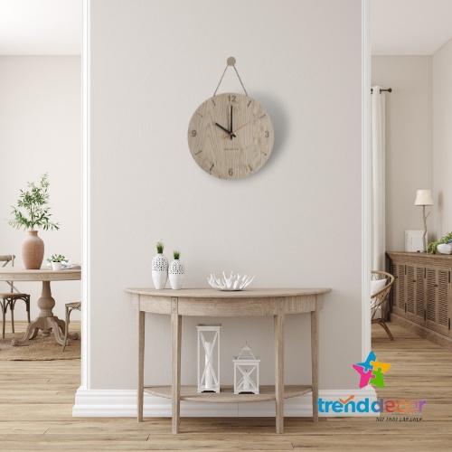 Đồng Hồ Treo Tường Đồng Hồ Gỗ Decor Có Số Kèm Núm Và Dây Treo Trang Trí Nhà Cửa Quán Cà Phê