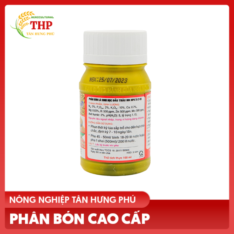 Phân Bón lá Đầu Trâu Bio.Rice2 (5-2-10) | PHÂN BÓN CHUYÊN LÚA | chai 100ml