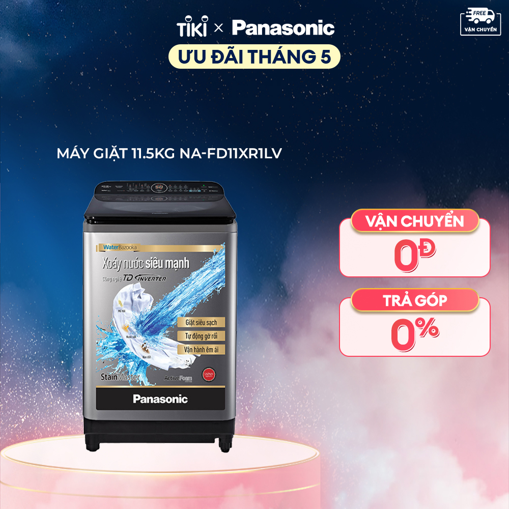 [CHỈ GIAO TẠI HCM] - Máy Giặt Cửa Trên Panasonic 12KG NA-FD11XR1LV- Hàng Chính Hãng