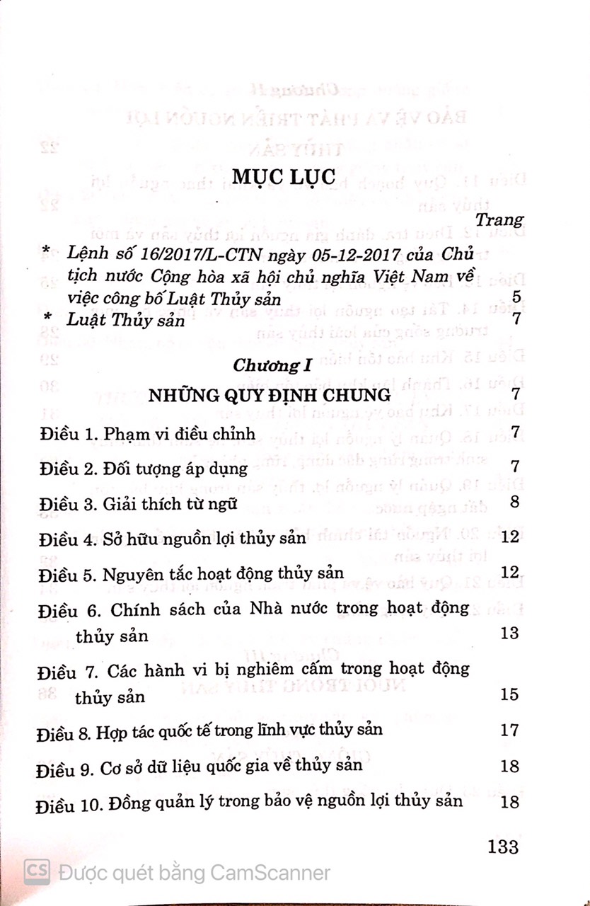 Luật thủy sản