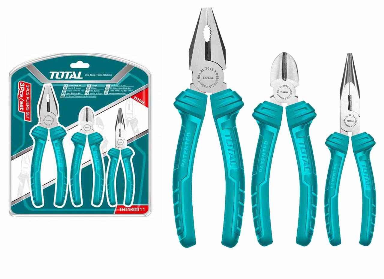 BỘ 3 KÌM RĂNG,CẮT VÀ MŨI NHỌN TOTAL THT1K0311 - HÀNG CHÍNH HÃNG