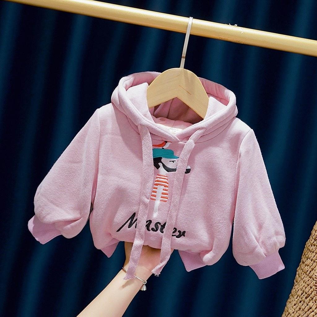 Áo nỉ bông hoddie cho bé LILA KIDS, Áo nỉ master cho bé từ 6-28kg