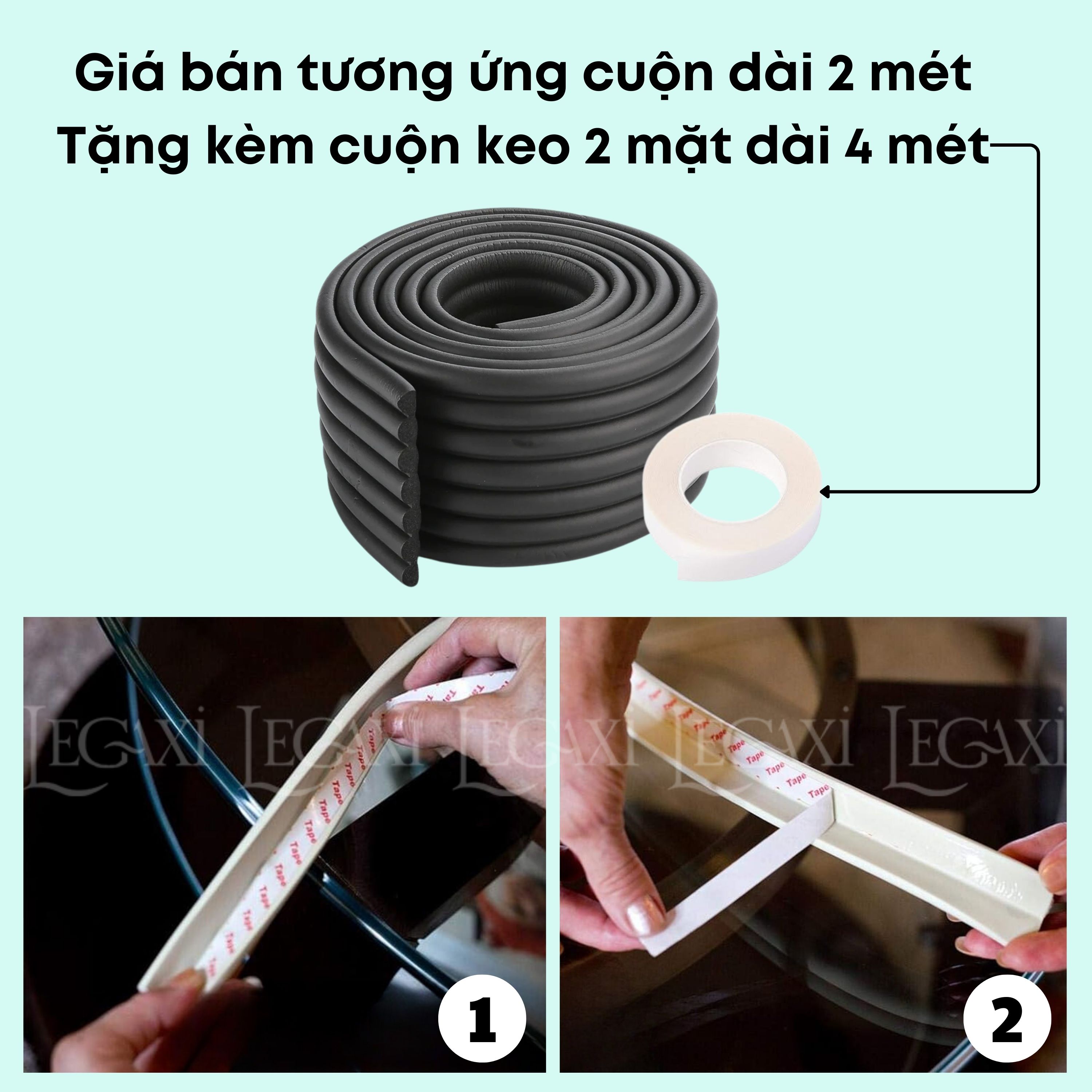 Dây xốp bọc cạnh bàn chữ W mút xốp bọc chân bàn vật dụng trong nhà chống va chạm bảo vệ Legaxi