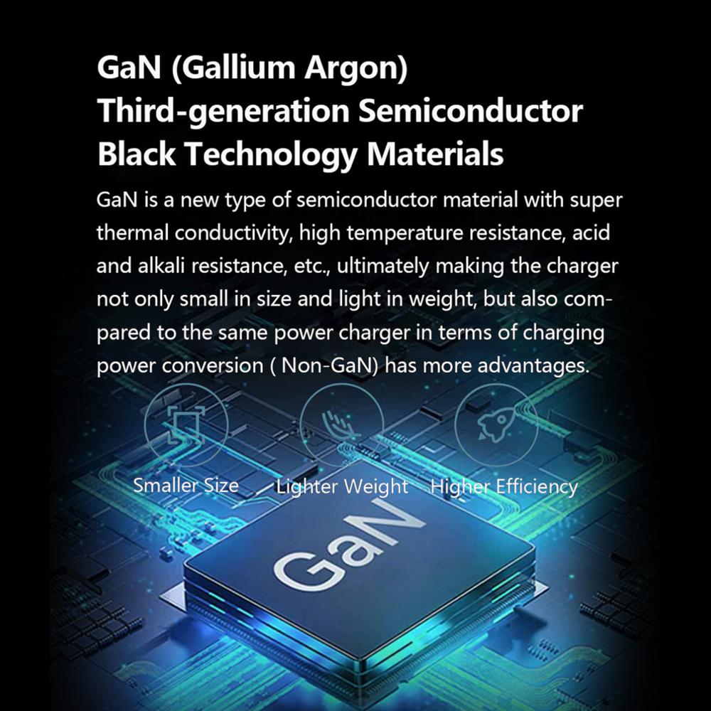 Xiaomi Mi GaN Charger 65W Type-C USB-A Portable Quick Charger with GaN Technology/C-to-C Charging Cable/Wall