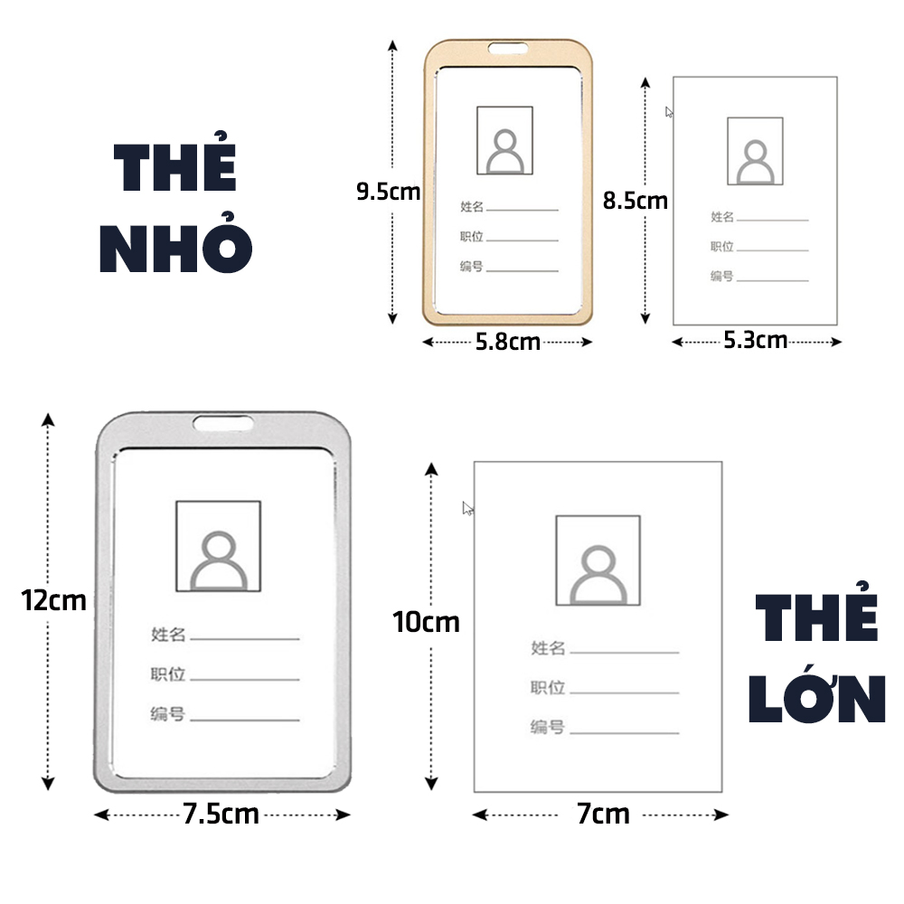 [Combo Dây+Thẻ] Dây đeo thẻ ID lanyard vỏ hợp kim kim loại đựng Kẹp thẻ tên thẻ tín dụng thẻ ngân hàng Legaxi