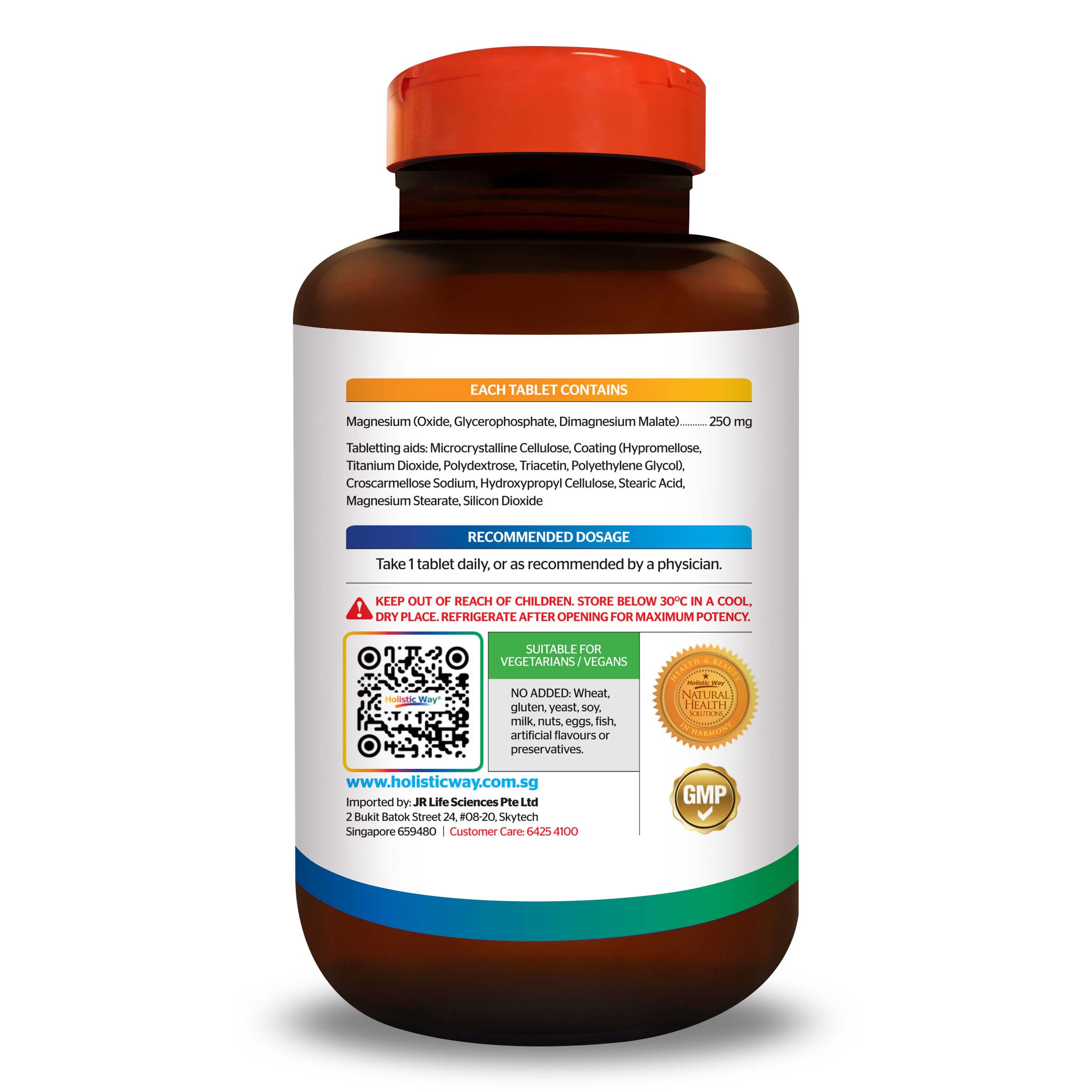 Viên Uống Bổ Sung Magie Dễ Hấp Thụ Giúp Xương, Răng, Cơ Khỏe Mạnh Holistic Way Enhanced Absorption Magnesium 250Mg