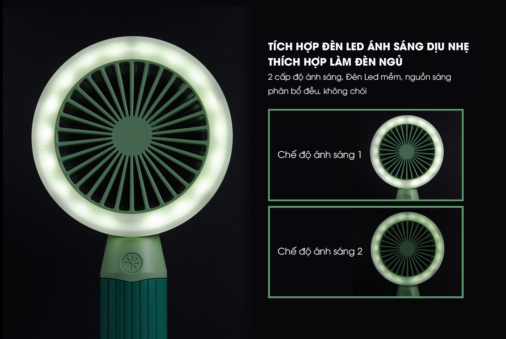 Quạt mini tích điện để bàn kiêm giá đỡ điện thoại Remax F39, có tích hợp đèn led - Hàng chính hãng