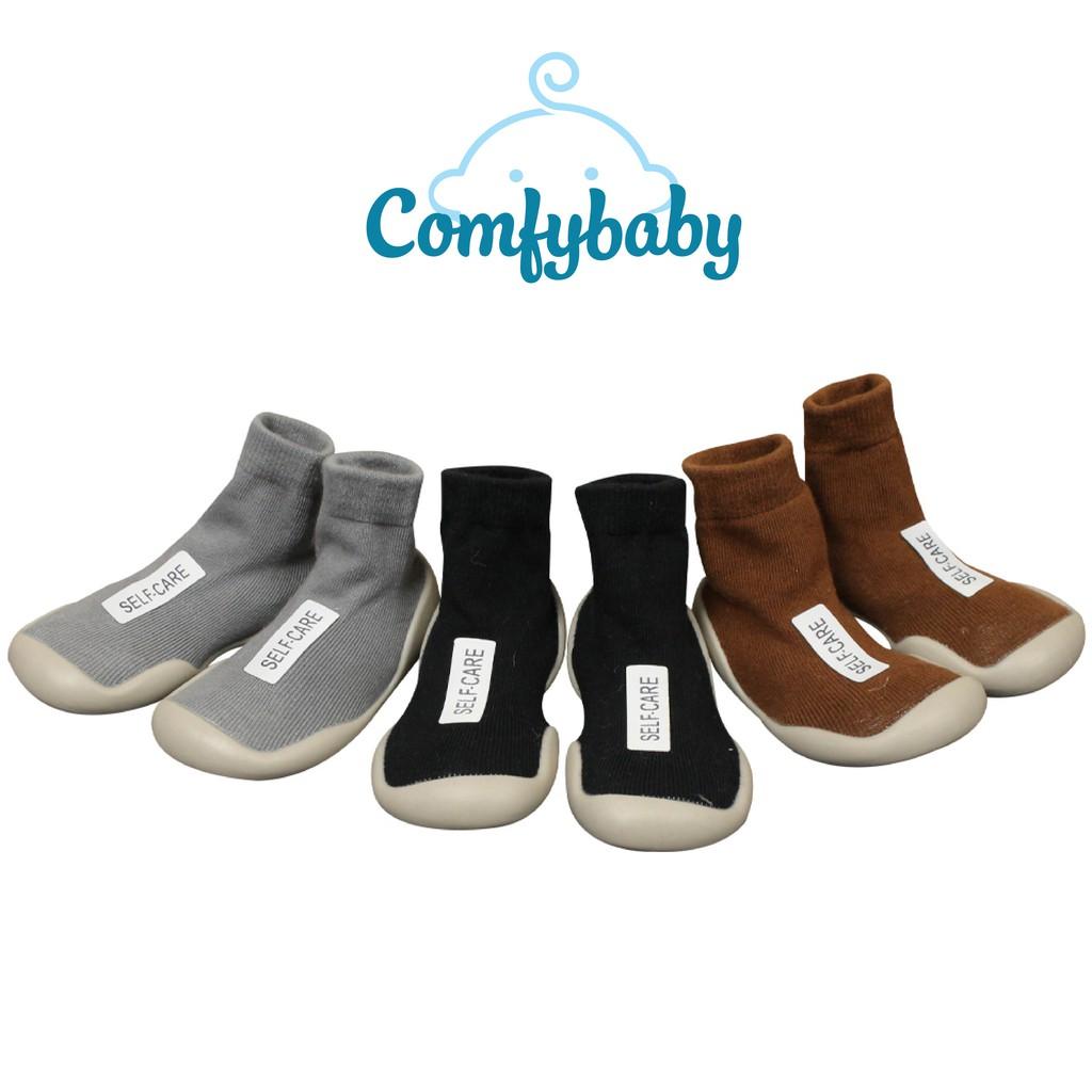 Giày bún tập đi dạng tất cao cổ đế cao su chống trượt - phong cách Hàn Quốc Comfybaby GB001 - chính hãng