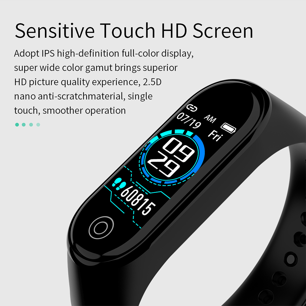 Vòng đeo tay thông minh BT4.0 Hỗ trợ chống nước IP67 Theo dõi chuyển động Theo dõi nhịp tim Thông tin đẩy