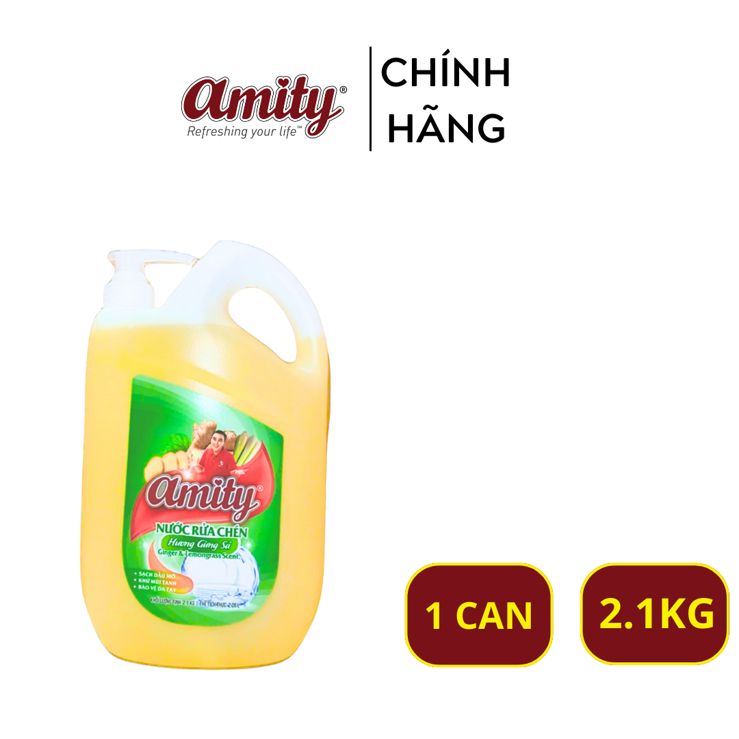 Nước rửa chén Amity can 2.1kg - Sản phẩm làm sạch hiệu quả