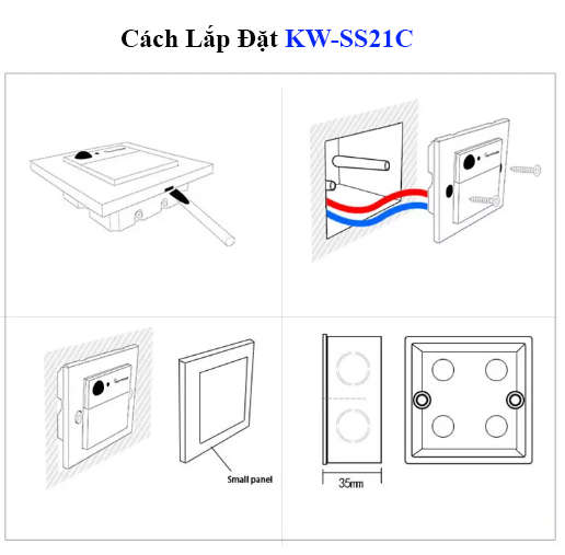 Đèn Âm Tường Cảm Ứng Hồng Ngoại_ Đèn Cầu Thang KAWASAN KWS- SS21C