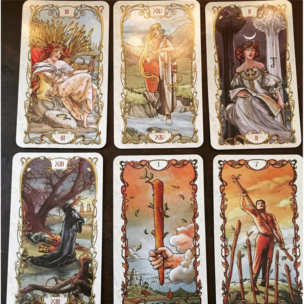 Bài Tarot Mucha Tarot Tặng Đá Thanh Tẩy