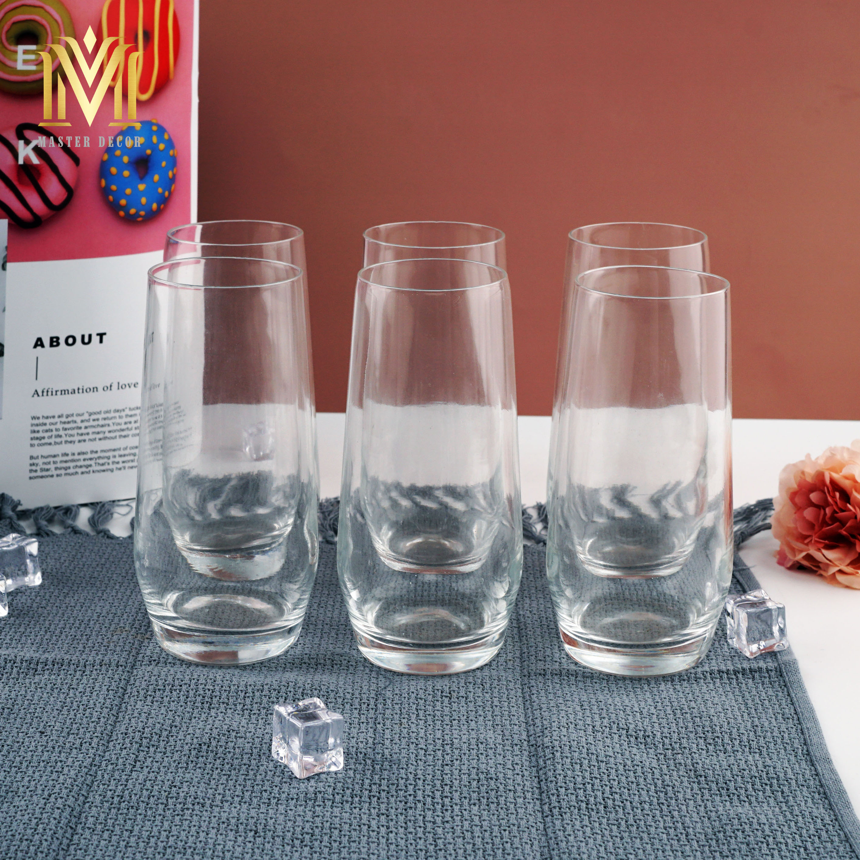 BỘ 6 CỐC 3615 THỦY TINH CAO CẤP CHỊU NHIỆT DUNG TÍCH 450ML