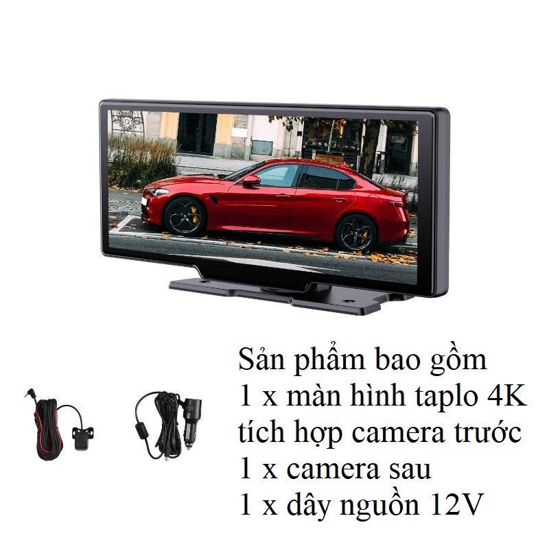 Màn Hình Ô Tô Android 4K hỗ trợ Carplay Tiếng Việt chỉ đường tích hợp Camera hành trình trước sau 1080p  ️ FREESHIP ️