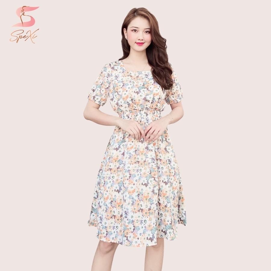 Váy hoa nhí - Đầm hoa nhí mã 08 thời trang nữ thiết kế SpeXi đi dạo phố đi công sở