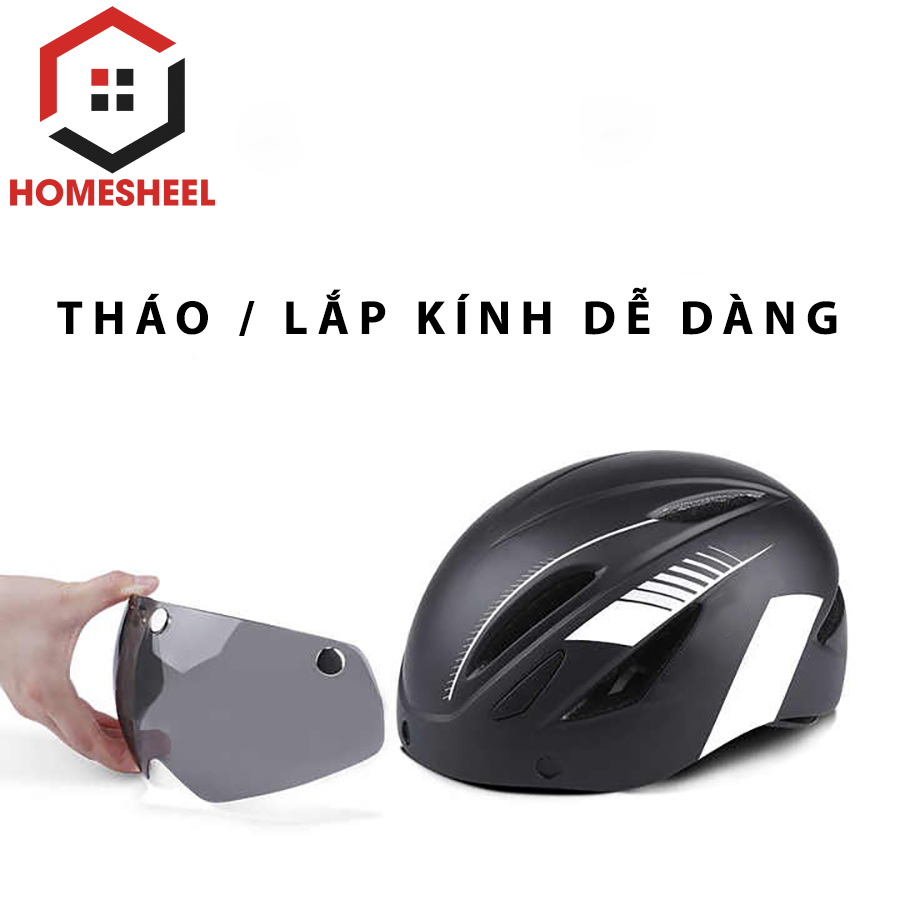 MŨ BẢO HIỂM XE ĐẠP THỂ THAO CÓ KÍNH HOMESHEEL