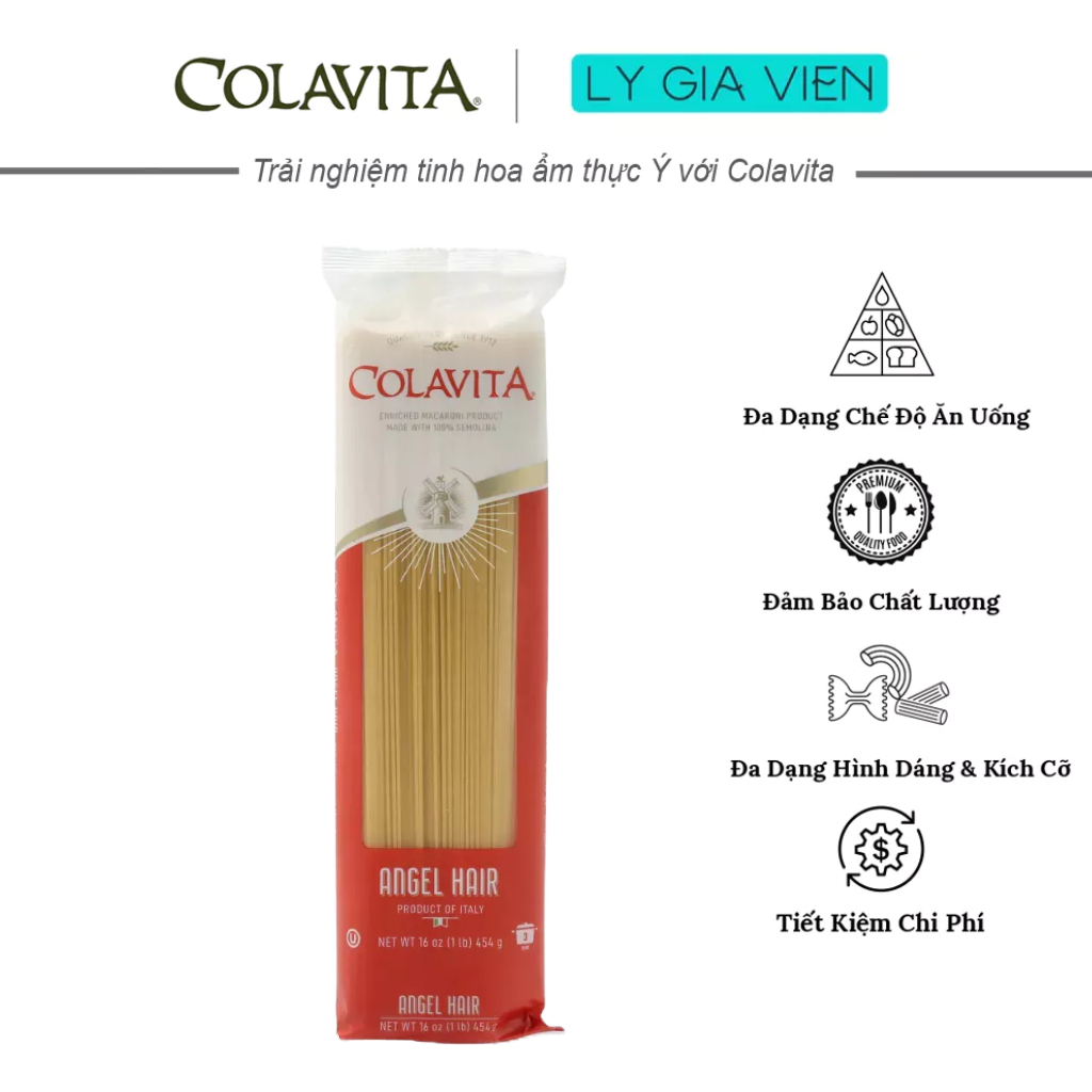 Mì Ý Sợi Nhỏ Capellini Colavita Capellini (Angel Hair) Pasta Nhập Khẩu Từ Ý