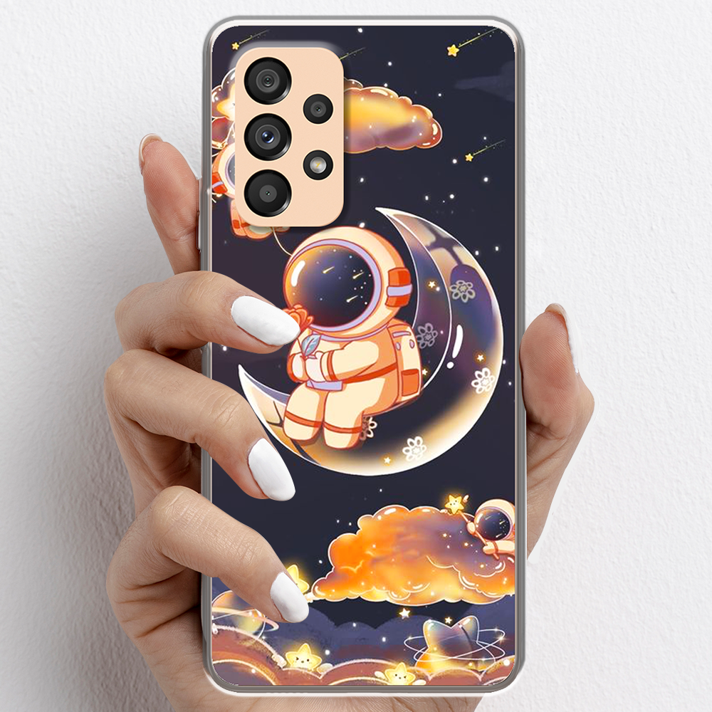 Ốp lưng cho Samsung Galaxy A53 5G nhựa TPU mẫu Phi hành gia thủy tinh