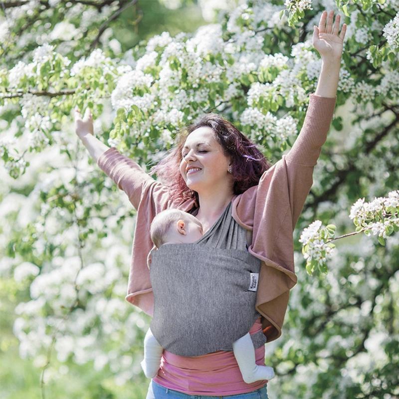 Đai Địu Em Bé Baby Sling Tàu Sân Bay Bọc Trước Cầm X-Dây Đeo Hình Điều Dưỡng Da Tay Mang Đai Cho Bé Sơ Sinh Trẻ Sơ Sinh