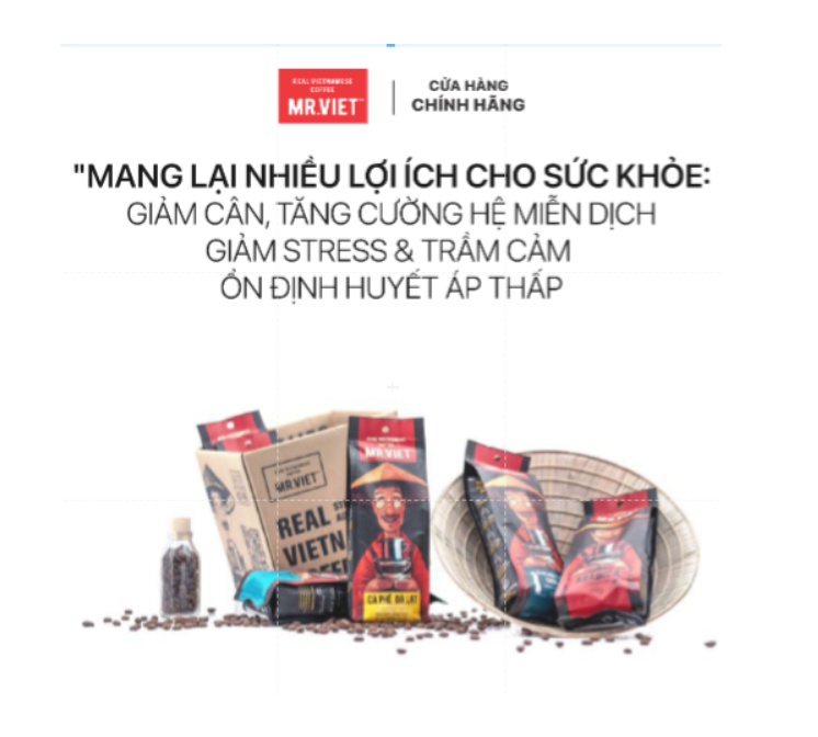 MR.VIET Cà Phê Đường Phố - Cà Phê Rang Xay Túi 250g