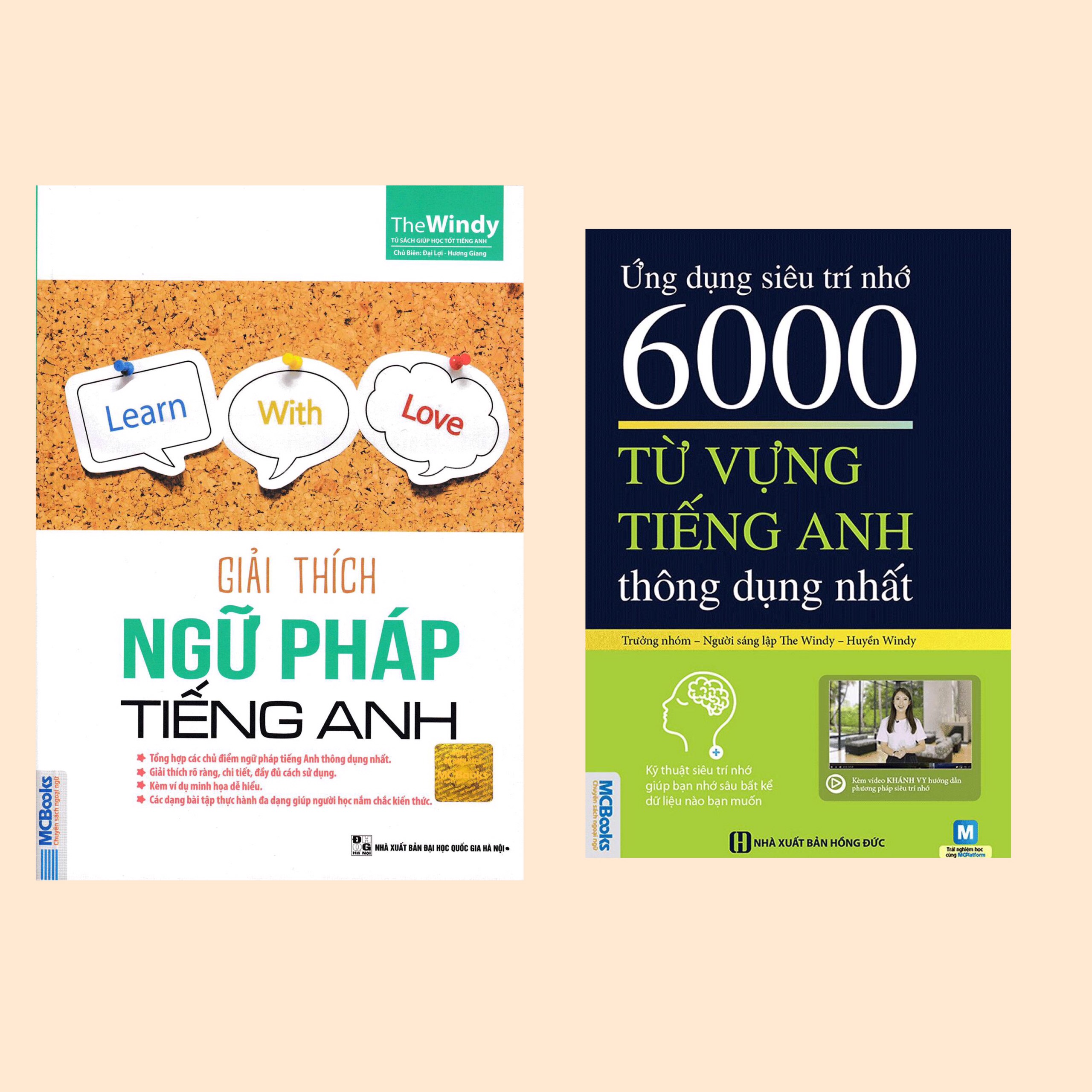 Combo Cẩm Nang Học Ngoại Ngữ: Giải Thích Ngữ Pháp Tiếng Anh + Ứng Dụng Siêu Trí Nhớ - 6000 Từ Vựng Tiếng Anh Thông Dụng Nhất / Bí Quyết Học Tiếng Anh Đơn Giản Mà Hiệu Quả