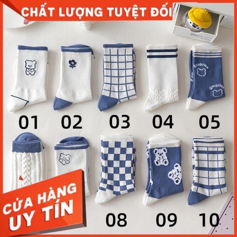 Tất Nữ Cổ Cao Tông Xanh Trắng Phong Cách Hàn Quốc tcc3