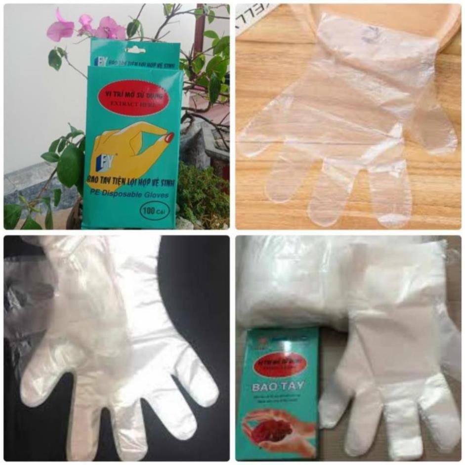 Hộp găng tay nilong vệ sinh (100 Chiếc)