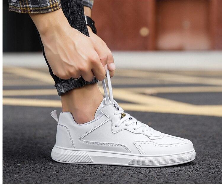 JINTOHO Fashion Men Leather Shoes Brand Male Shoes White Leather Sneakers For Men Casual 2020 Leather Flats Shoes