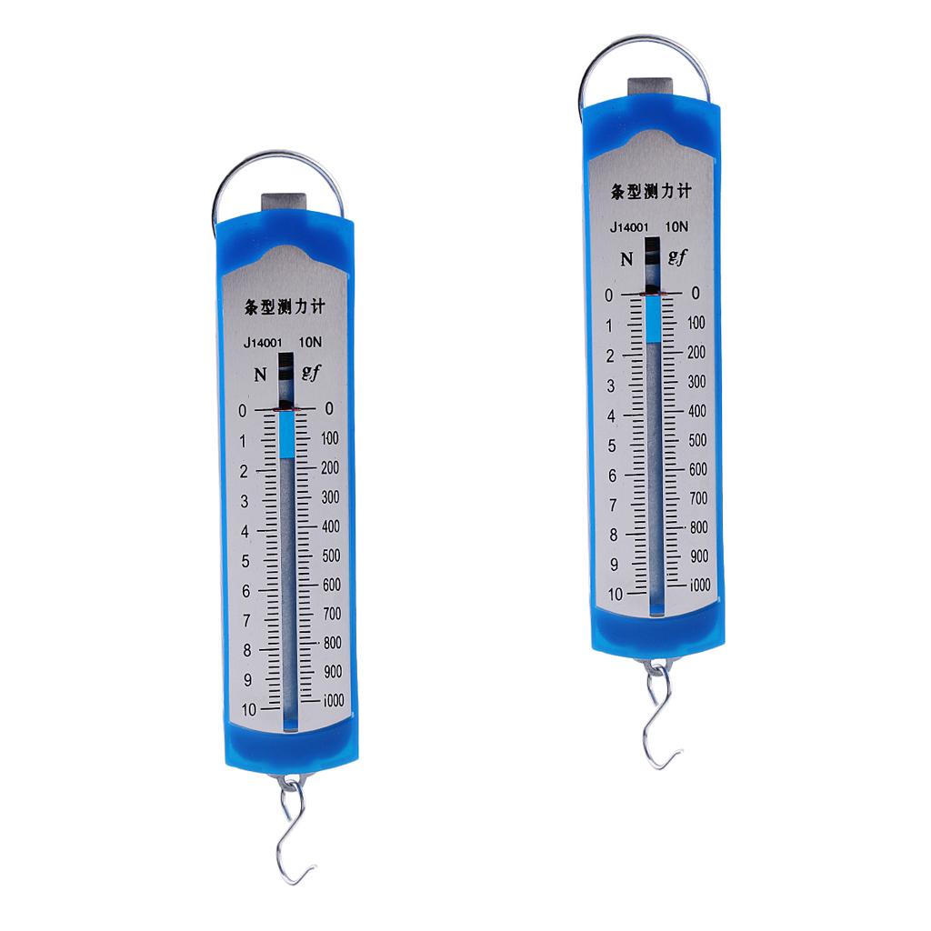 2Pcs Force Newton Meter Dynamometer Spring Balance Physics Lab Experiment