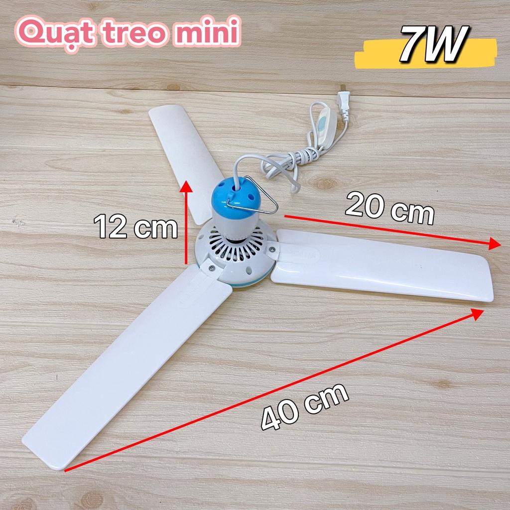 Quạt trần mini 3 cánh dài 20 cm siêu mát