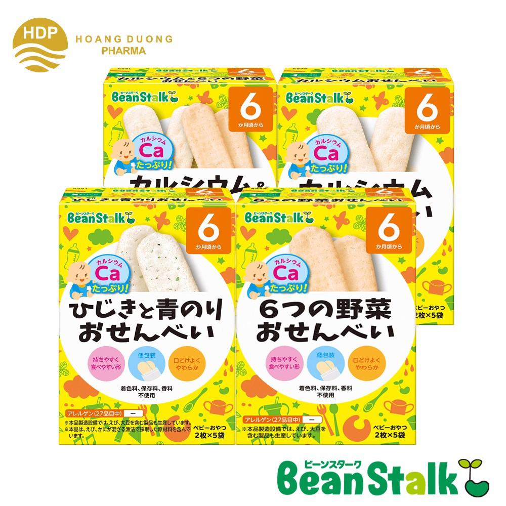 Combo 4 hộp bánh gạo ăn dặm Beanstalk các vị cho bé từ 6 tháng tuổi