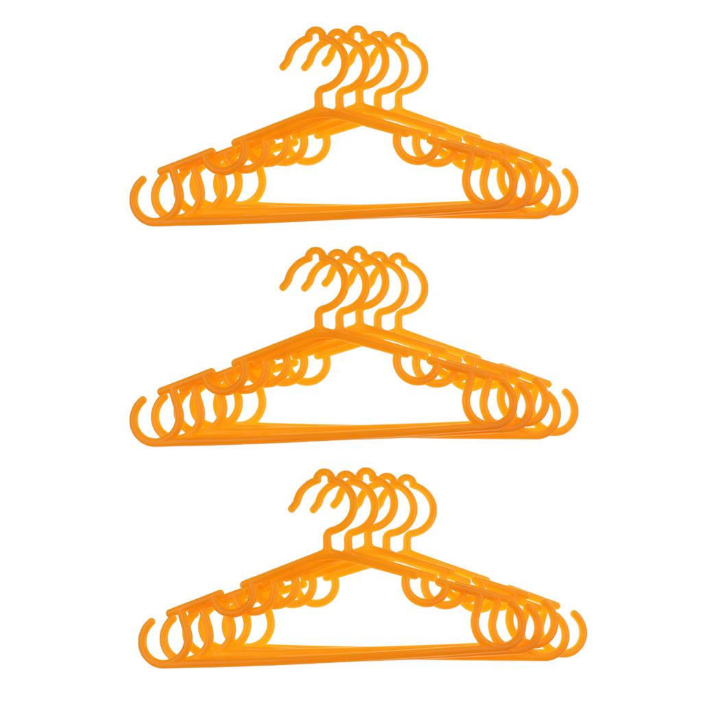 Plastic Coat Clothes Garment Trousers Hangers for Kids Baby Yellow